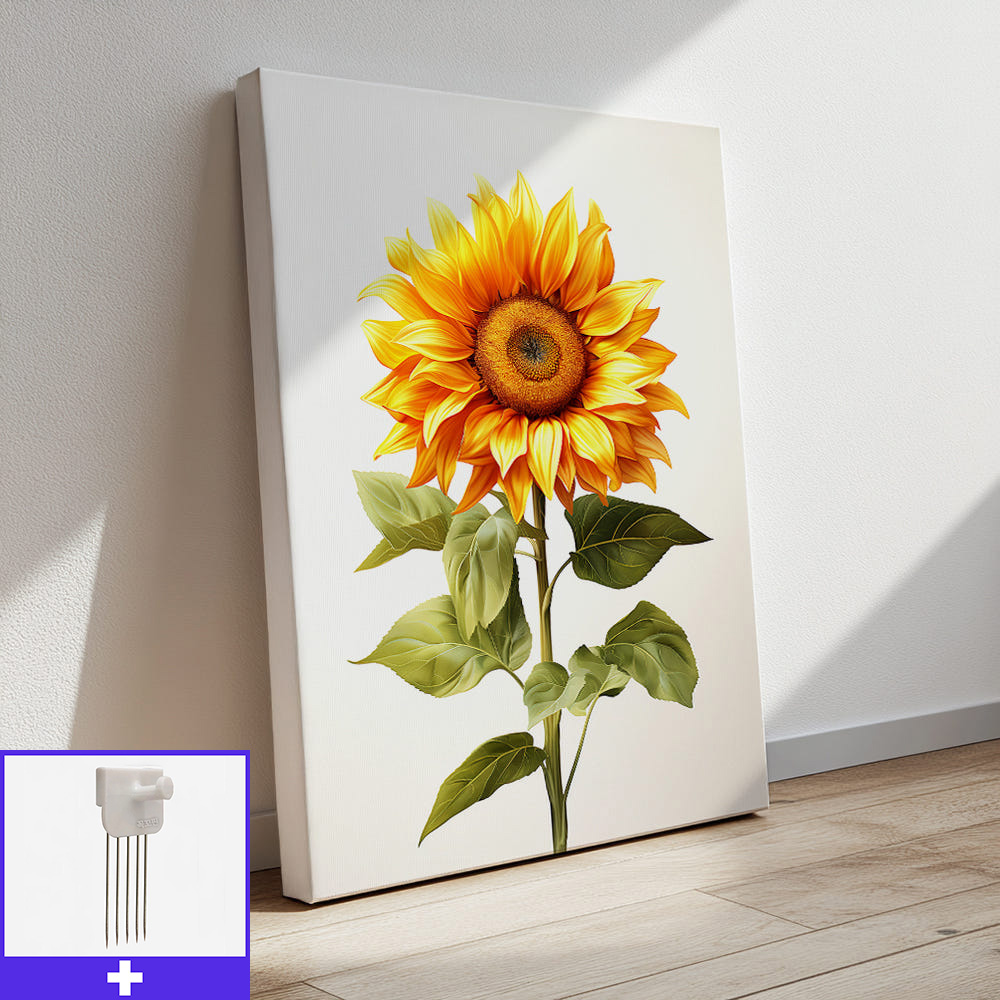 물방울 해바라기 A3 캔버스액자 해바라기그림
