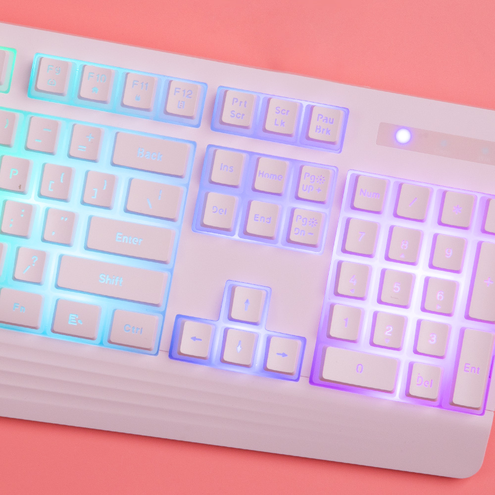 가츠 X104 푸딩 PBT 키캡 RGB 베이비핑크 보글보글 멤브레인 독거미 저소음 키보드 이미지 6