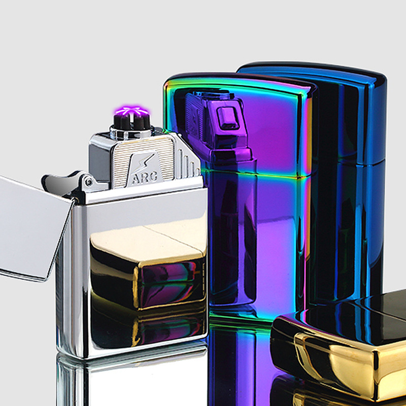 플라즈마 터보 전기 지프 타입 아크 미니 슬림 USB충전식 방풍 캠핑 라이터 라이타