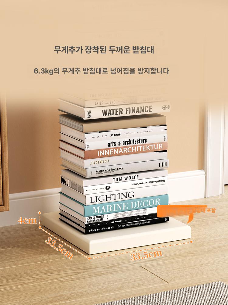 책장 북트리 나선형 스탠드형 책꽂이 스탠드 스탠딩책꽂이 10층 화이트 확장형 스탠드형 - 상세 이미지 4
