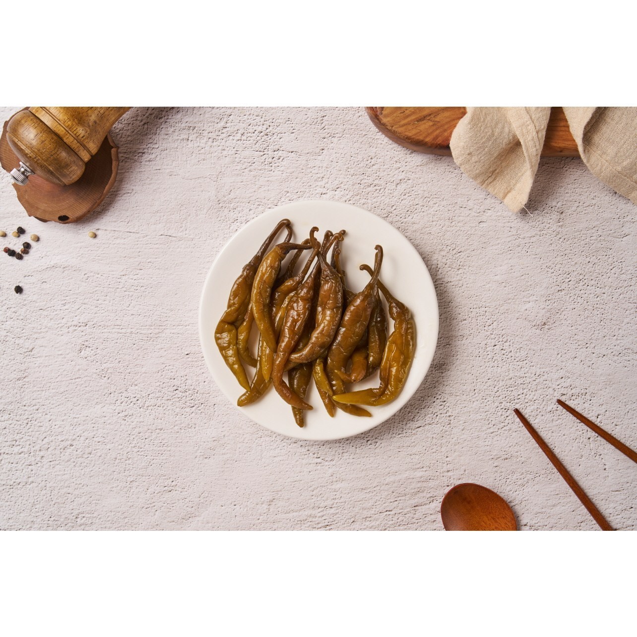 [엠마홈] 밥도둑 반찬 아삭 간장고추 고추장아찌 250g 국내제조 - 상세 이미지 3