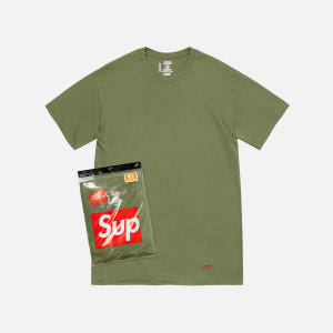 슈프림 Hanes Tagless Tees 반팔티 2팩 SS22A24-OL... 착용 후기 | 사이즈/핏 총정리 - 상품 이미지 1