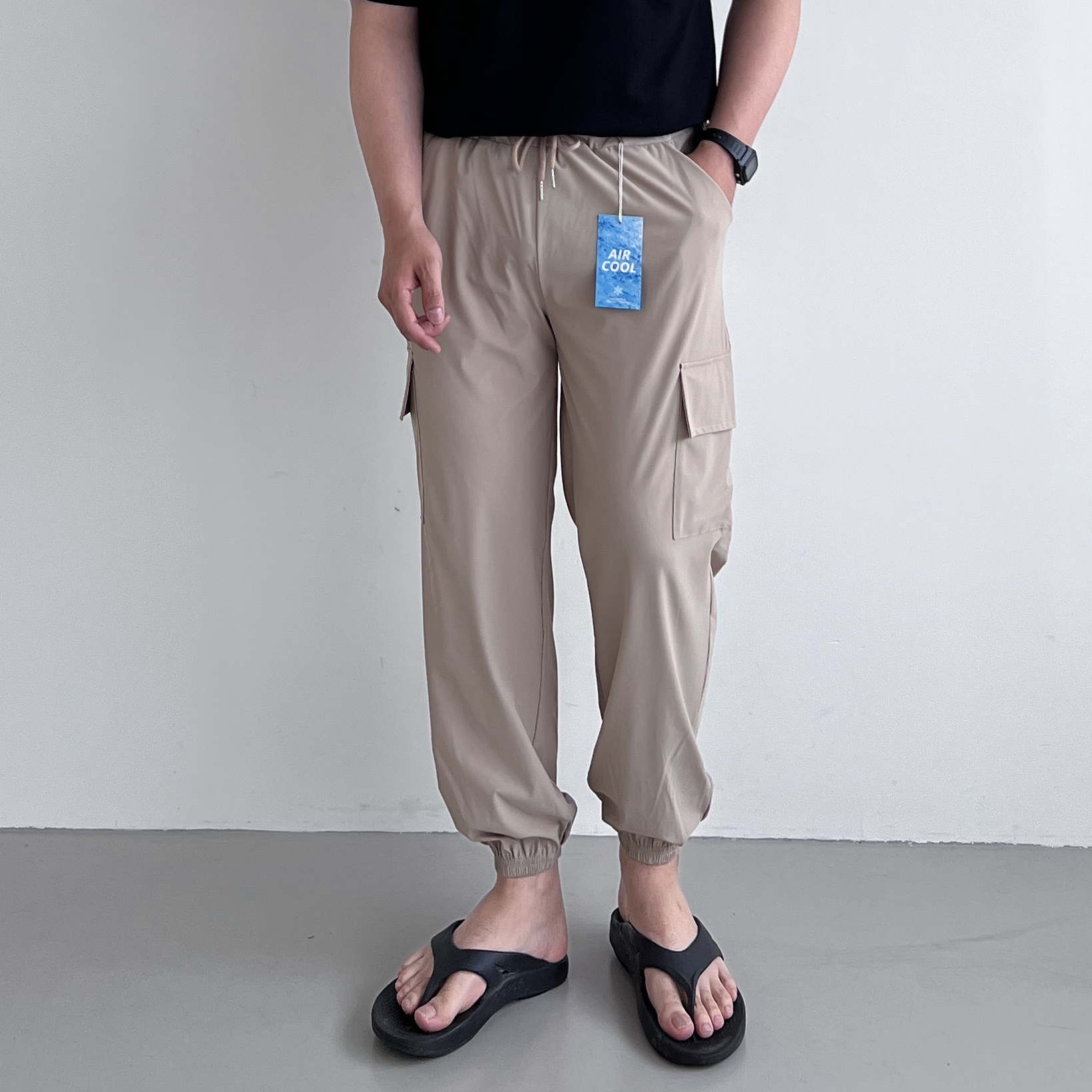 아이스조거팬츠 봄 여름용 조거팬츠 냉장고 카고 건빵바지 빅사이즈 - 상세 이미지 4