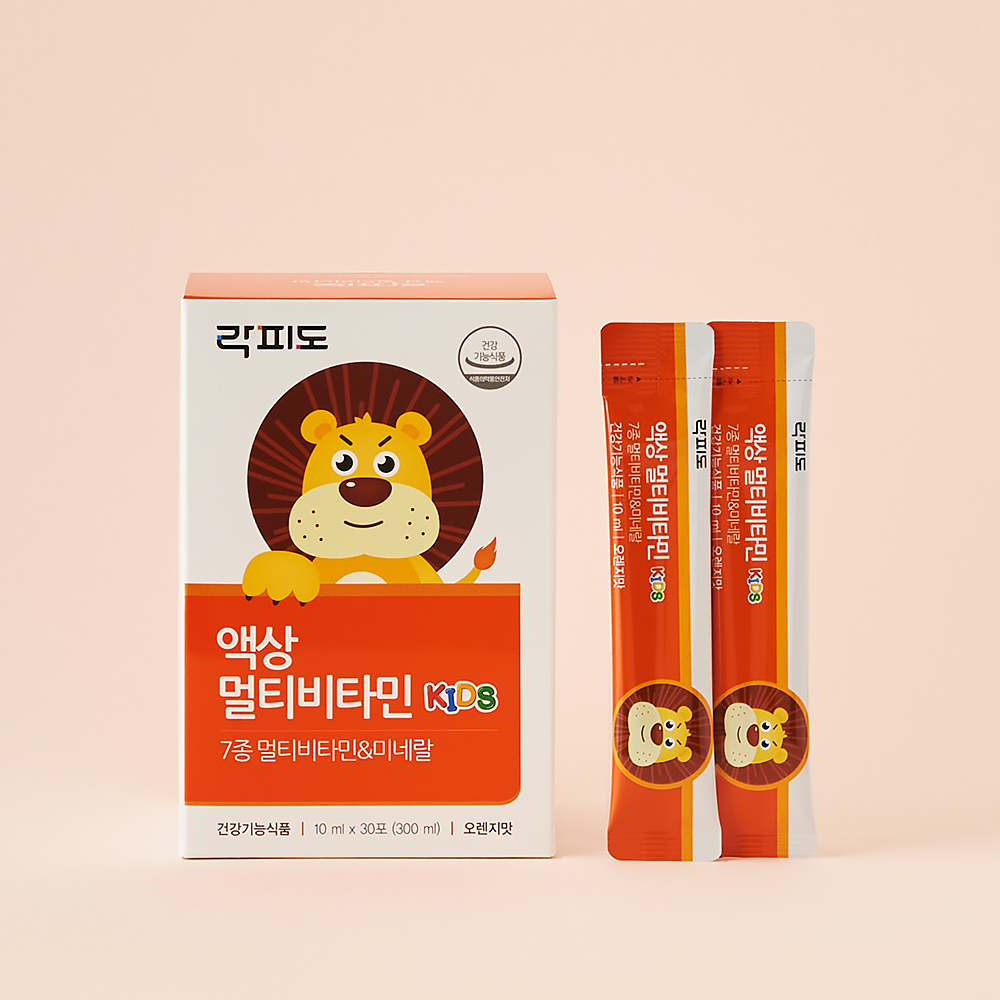 락피도 액상 멀티비타민 키즈 /9가지 멀티비타민 30포, 1개 - 상품 이미지