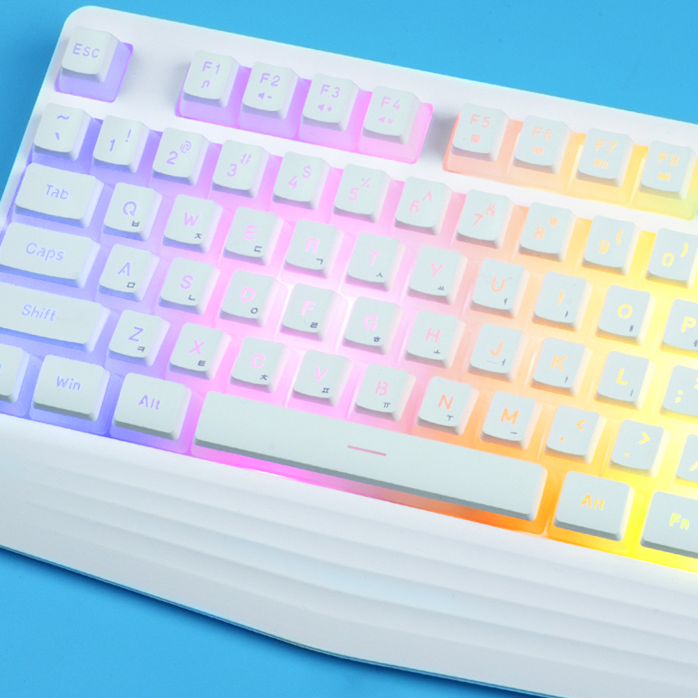 가츠 X104 푸딩 PBT 키캡 RGB 화이트 보글보글 멤브레인 독거미 저소음 키보드 - 상세 이미지 4