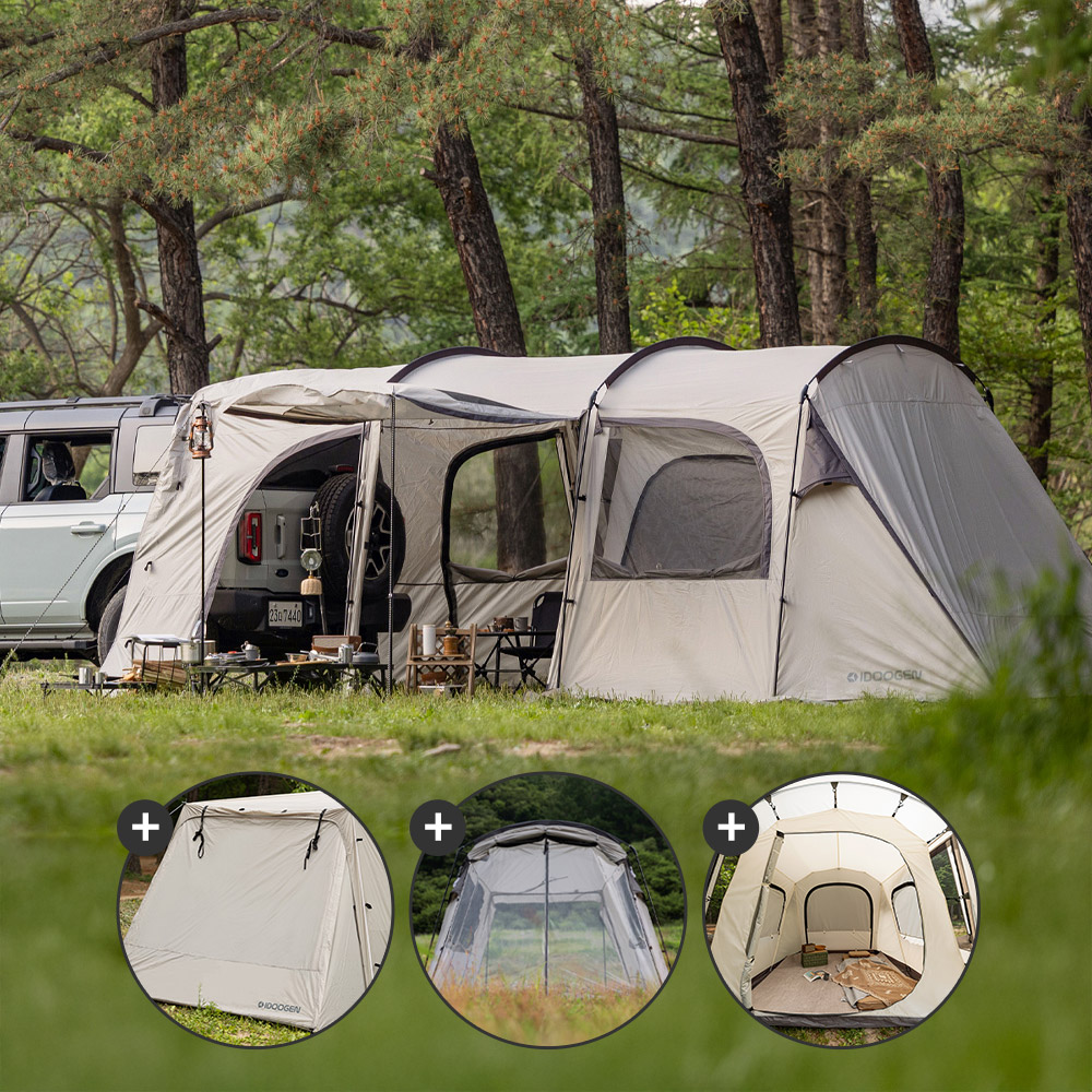 아이두젠 모빌리티 A6 차박 텐트 도킹 쉘터 터널형 블랙