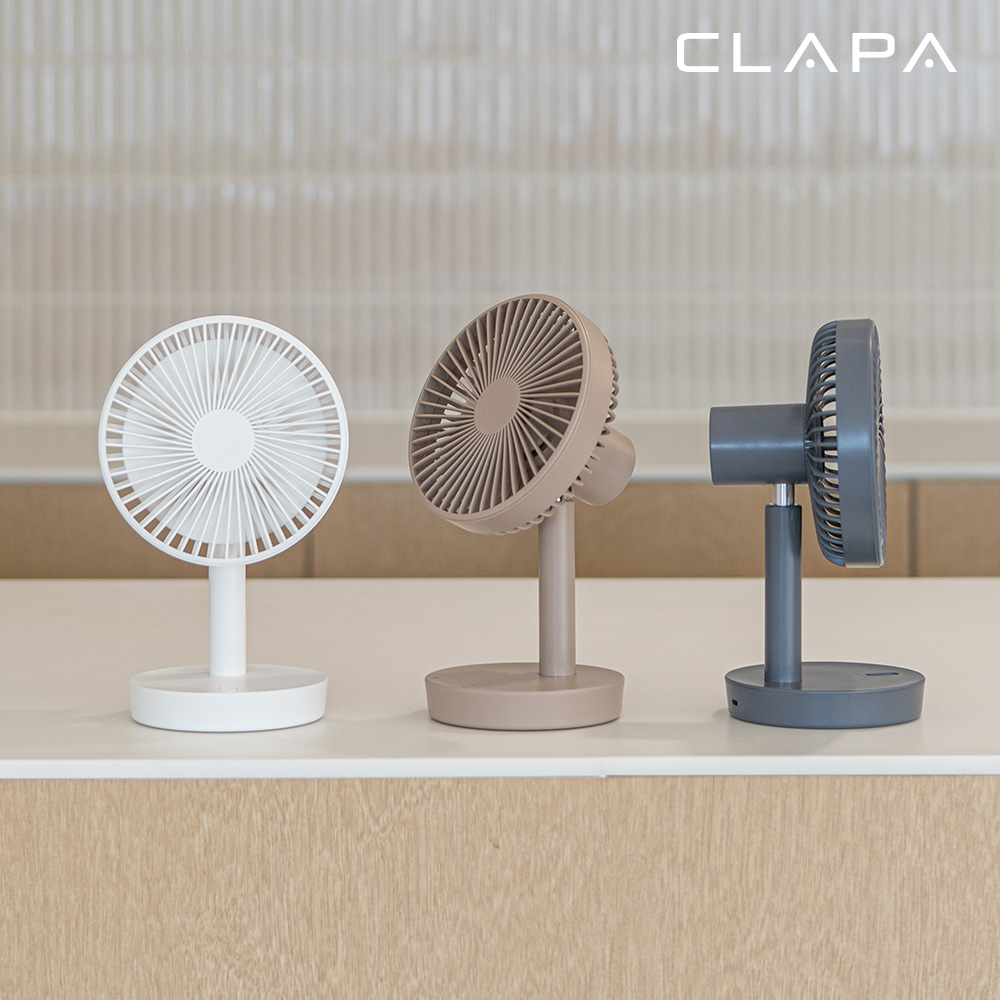클래파 자동회전 탁상용 선풍기 C타입 무선 캠핑 사무실 미니 소형선풍기 - 상세 이미지 3