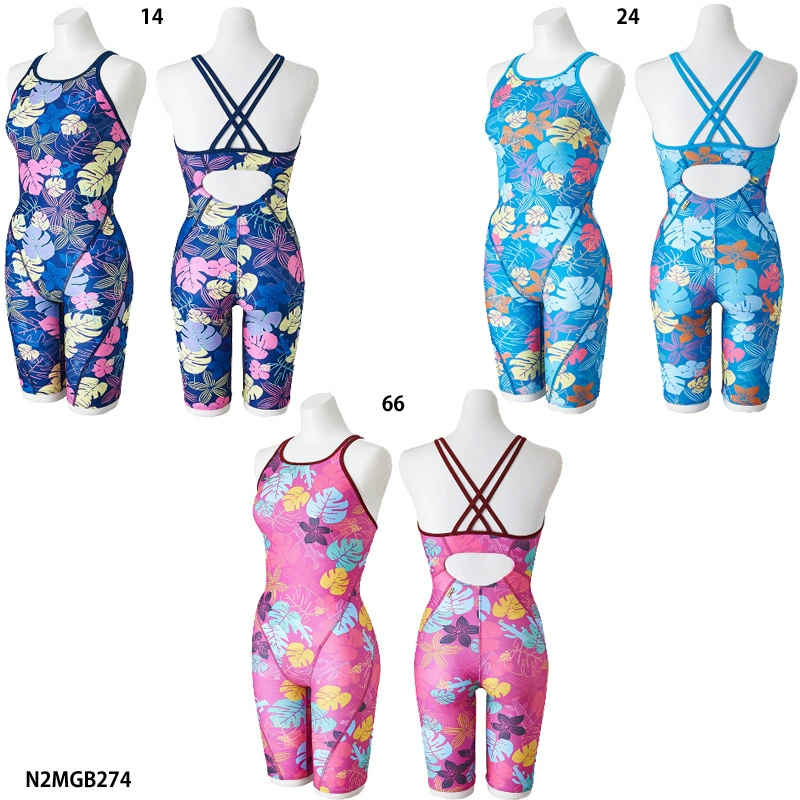 미즈노 MIZUNO 여성 연습용 반신 수영복 테라카와 아야 컬렉션 U핏 N2MGB274 - 상품 이미지