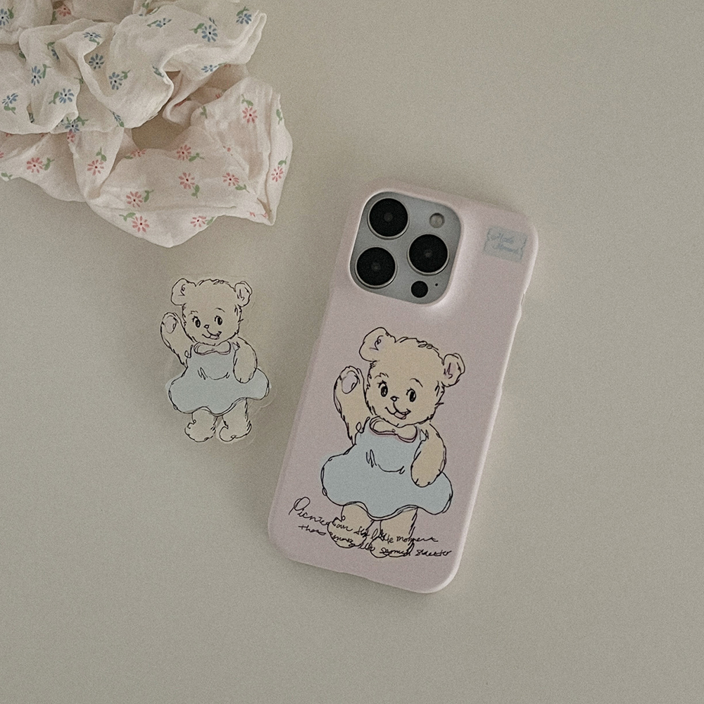 adorable bear 아이폰 16pro 케이스 하드 - 상세 이미지 4