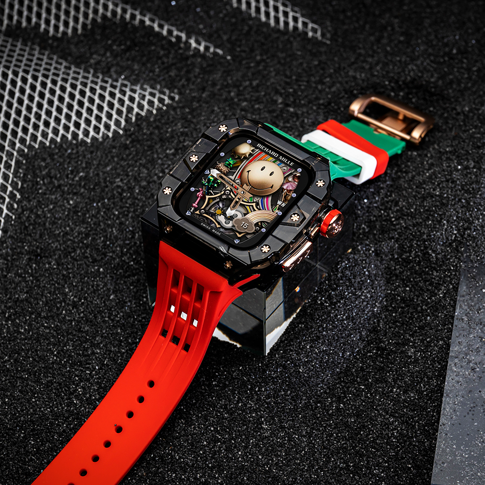 애플워치 11 울트라3 SE3 스트랩 메탈 케이스 애차드밀 리차드밀 일체형 명품 풀커버 - 상세 이미지 3