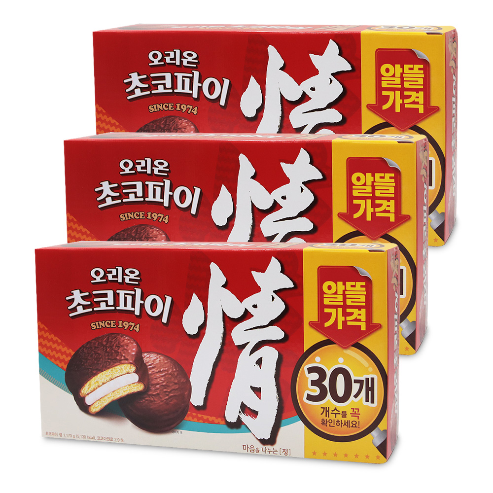 오리온 초코파이 1170g (30개입) x 3개 : 까까무까