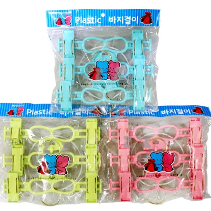 유아바지걸이 플라스틱 치마걸이 3P - 메인 이미지