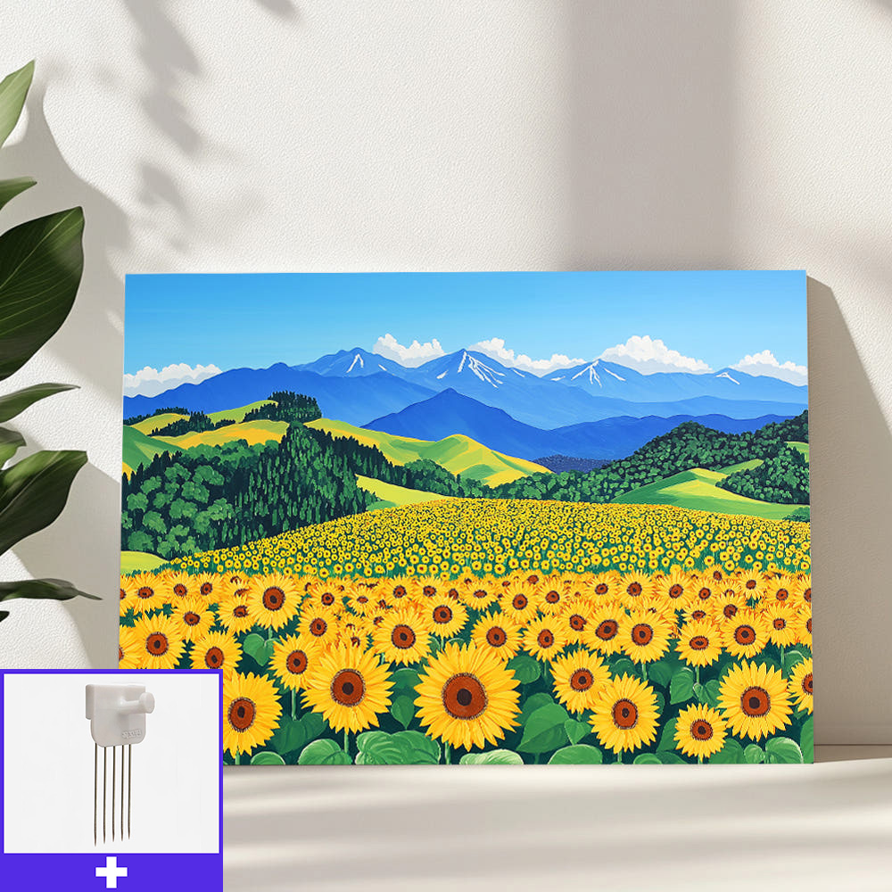 태양의축복 A1 84.1X59.4cm 캔버스액자 해바라기그림