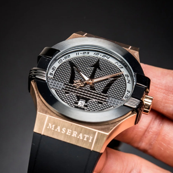 [Italian Design] 마세라티 남자 POTENZA 가죽 클래식 손목 패션 방수 쿼츠 야광시계 블랙 이미지 7