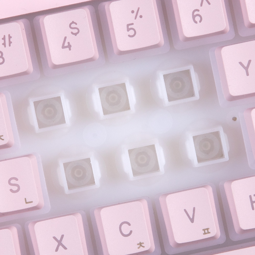 가츠 X104 푸딩 PBT 키캡 RGB 베이비핑크 보글보글 멤브레인 독거미 저소음 키보드 - 상세 이미지 5