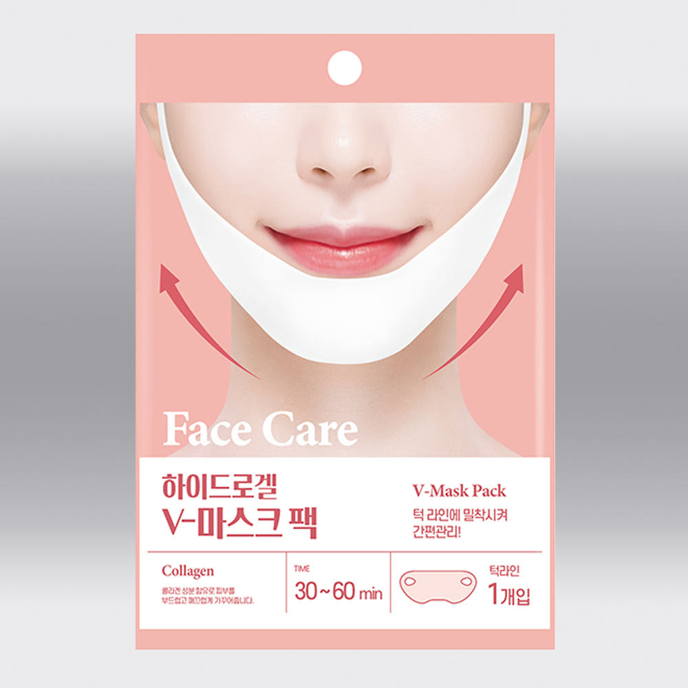 브이라인 턱 리프팅 하이드로겔 콜라겐 마스크팩 얼굴 탄력 관리 이미지