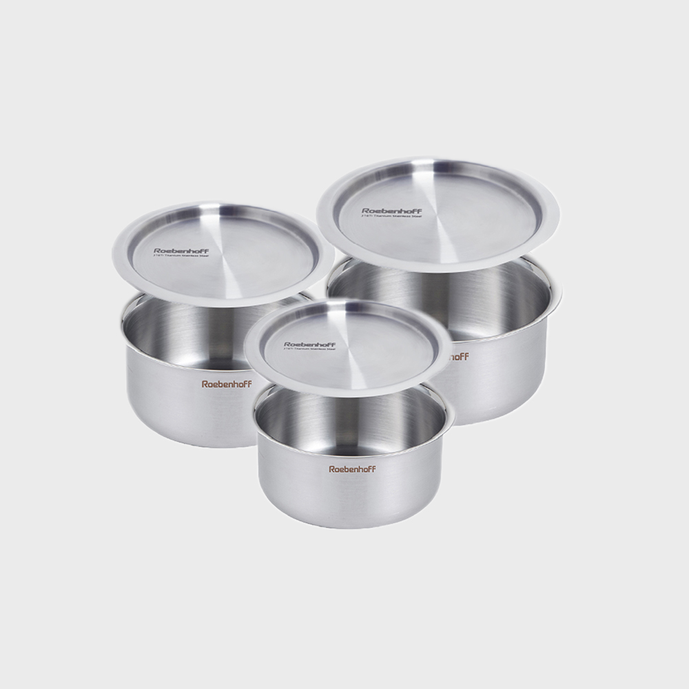 레벤호프 316Ti 스텐 캐니스터 LOW 3종세트(10cm,12cm,14cm) - 상품 이미지