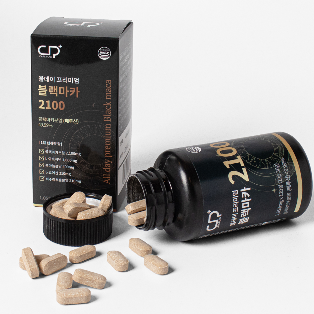 [케어플랜] 초고함량 블랙마카 아르기닌 류신 남성 활력  1053mg 120정, 1개 이미지 3