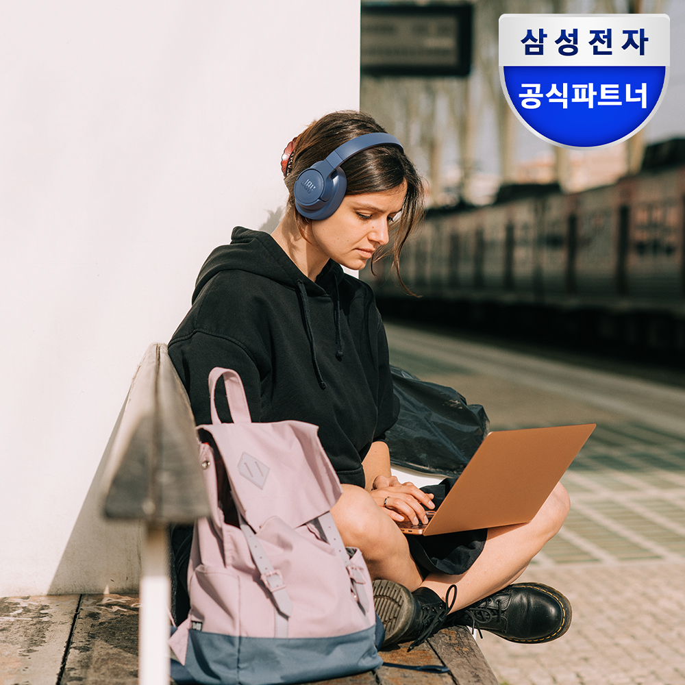 삼성전자 JBL T770NC 오버이어 블루투스헤드셋 무선헤드폰 학생 선물 블루 - 메인 이미지