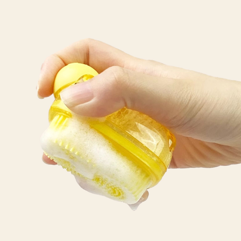 강아지 목욕브러쉬 샤워브러쉬 목욕빗 거북이모양 옐로우, FREE(One size)