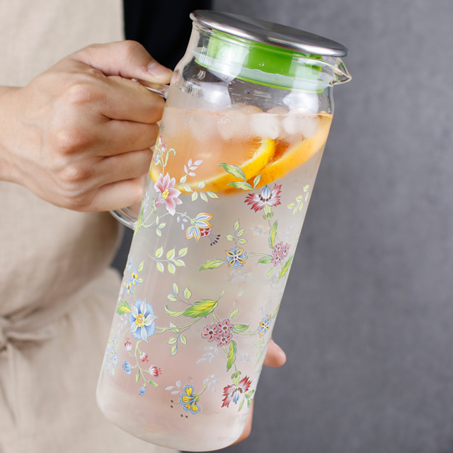 에지리 냉장고 물병 내열 유리물병 슬림 보리차 물통 900ml - 상세 이미지 2
