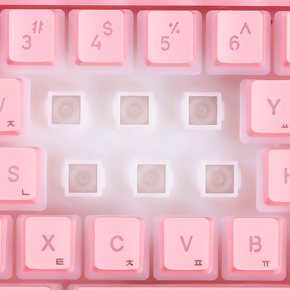 가츠 X104 푸딩 PBT 키캡 RGB 핑크 보글보글 멤브레인 독거미 저소음 키보드 - 상세 이미지 5