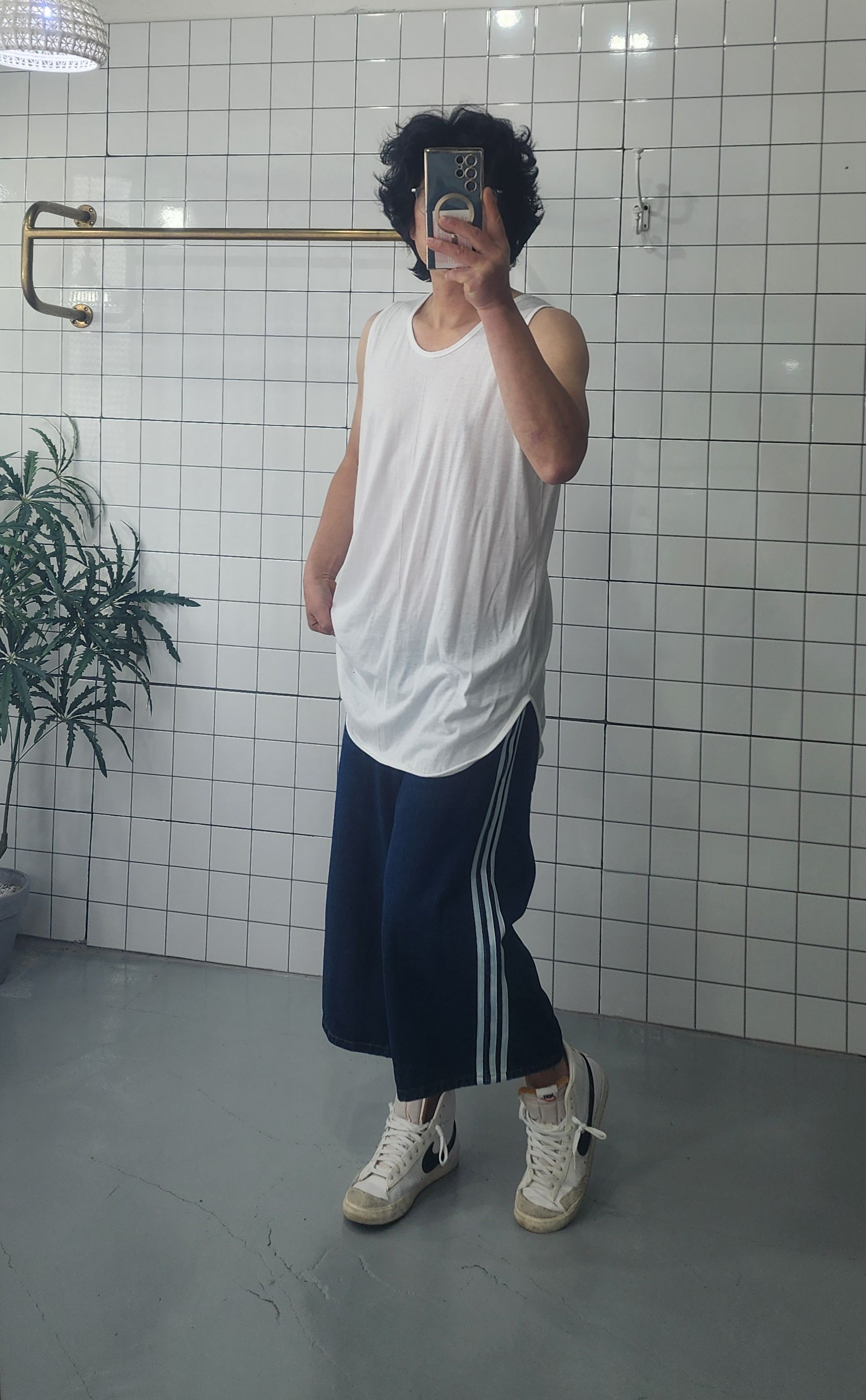 민소매 라운딩 롱 남자 여자 이너 티셔츠 이미지 6