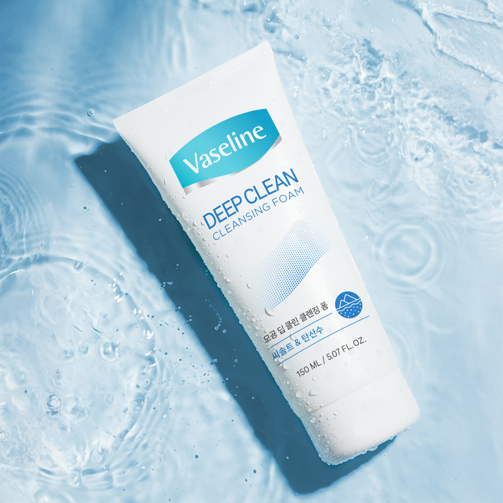 애경 바세린 폼클렌징 딥클린 150ml 씨솔트 탄산수 모공클렌징 - 상품 이미지