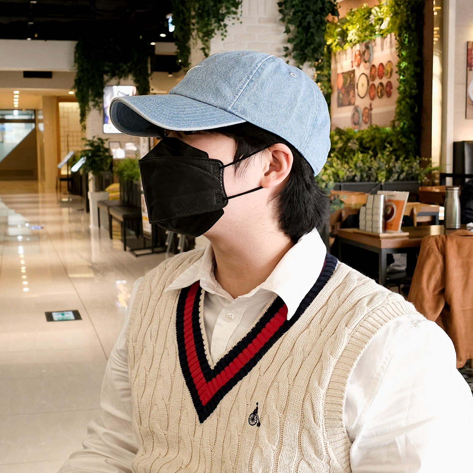 나이키 스우시 빈티지 연청 데님 볼캡 야구 모자 이미지 8