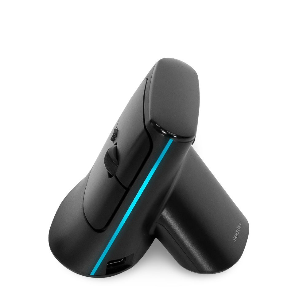 VM300 OfficeMaster 듀얼무선 저소음 버티컬마우스 블랙