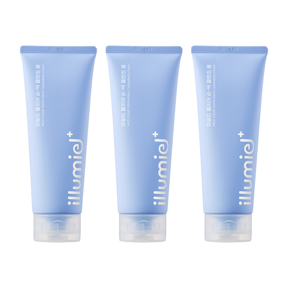 일루미엘 마일드 클리어 순싹 클렌징폼 150ml, 3개 - 상품 이미지