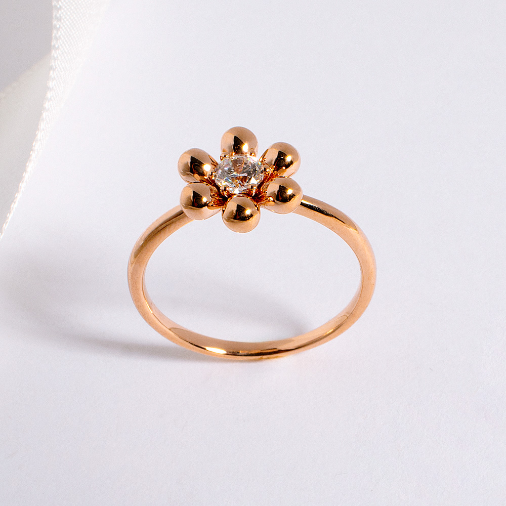 1부 3.5mm 천연 다이아 코스모스 플라워 꽃 반지 링 데일리 (현대,우신 감정서) - 상세 이미지 5