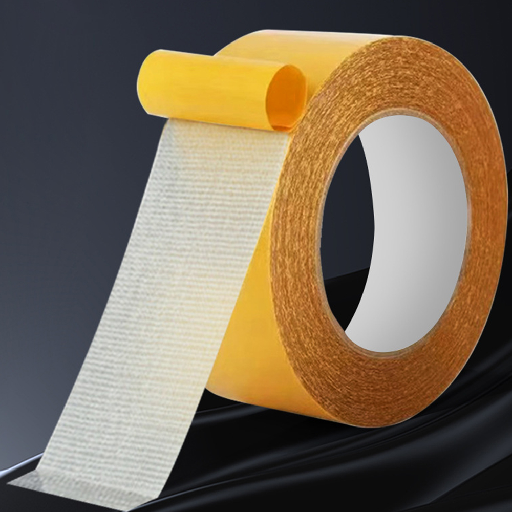 강력 망사 거즈 메쉬 자국업는 양면 실리콘 테이프 면사 노랑테이프 박스테이프 3cmx5m