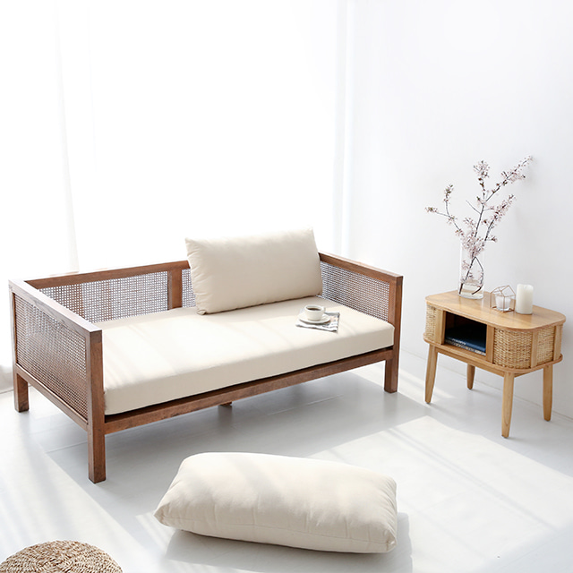 벤치소파 원목 나무 쇼파 미용실 대기실 벤치형 평상소파