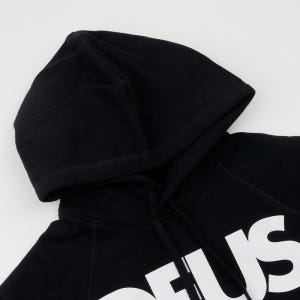 데우스 ALL CAPS HOODY 후드티 DMF88526-BLK 착용 후기 | 사이즈/핏 총정리 - 상품 이미지 2