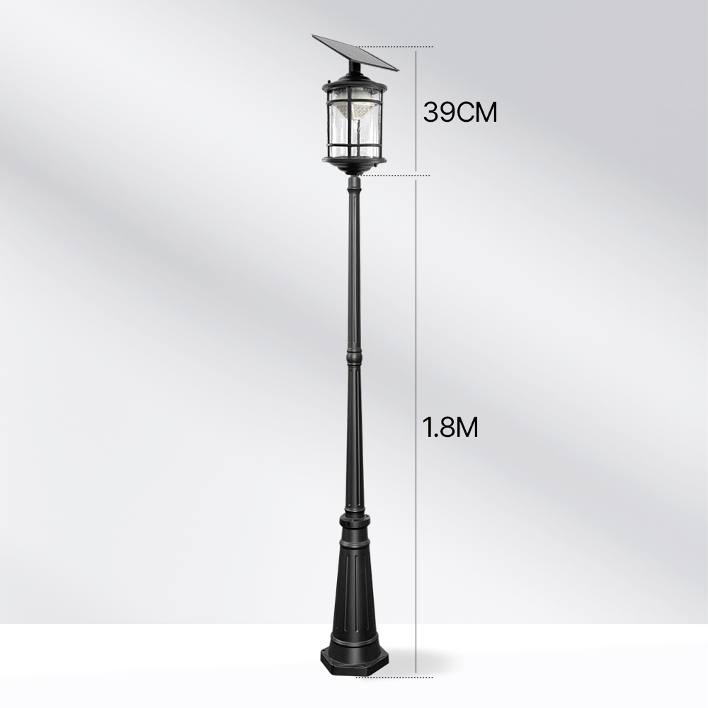 태양열 외부 조명등 잔디 공원등 마당 등주 카페 펜션 태양광 LED 가로등 기둥 1.8m - 상세 이미지 2