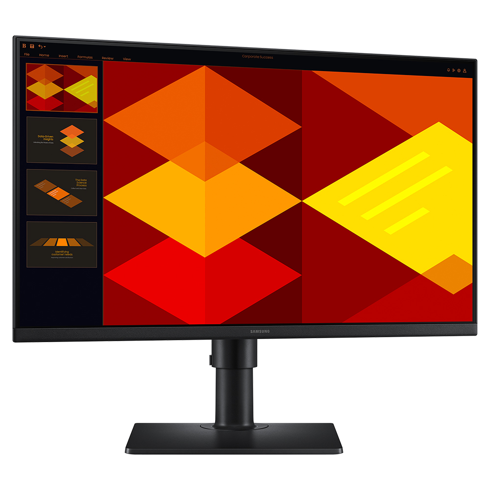 삼성 에센셜 피벗 모니터 S4 듀얼 보조 사무용 컴퓨터 PC 노트북 60.3cm(24인치), 블랙 - 상세 이미지 4