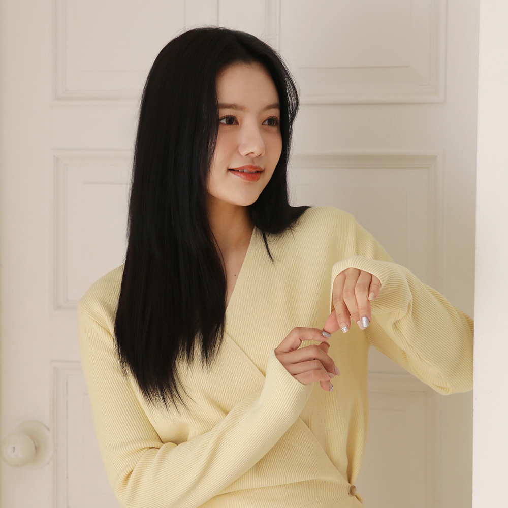 붙임머리 웨딩 헤어피스 긴생머리 똑딱이 4피스 부분 가발 - 상세 이미지 2