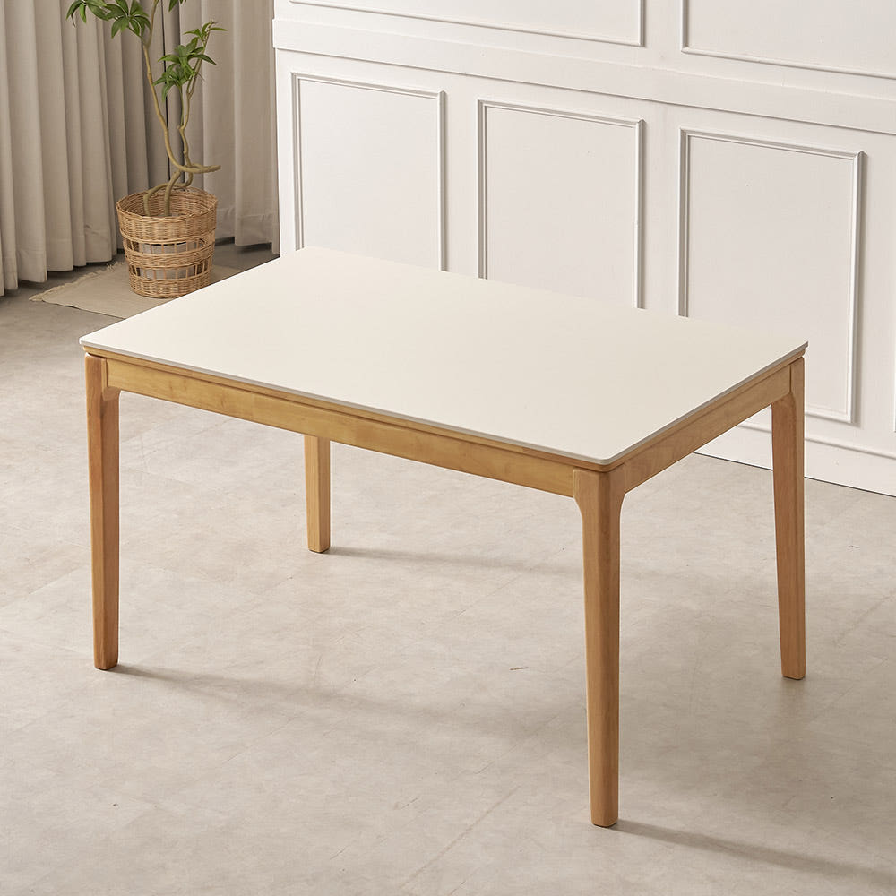 로이드 4인용 원목 포세린 세라믹 식탁 테이블 1300