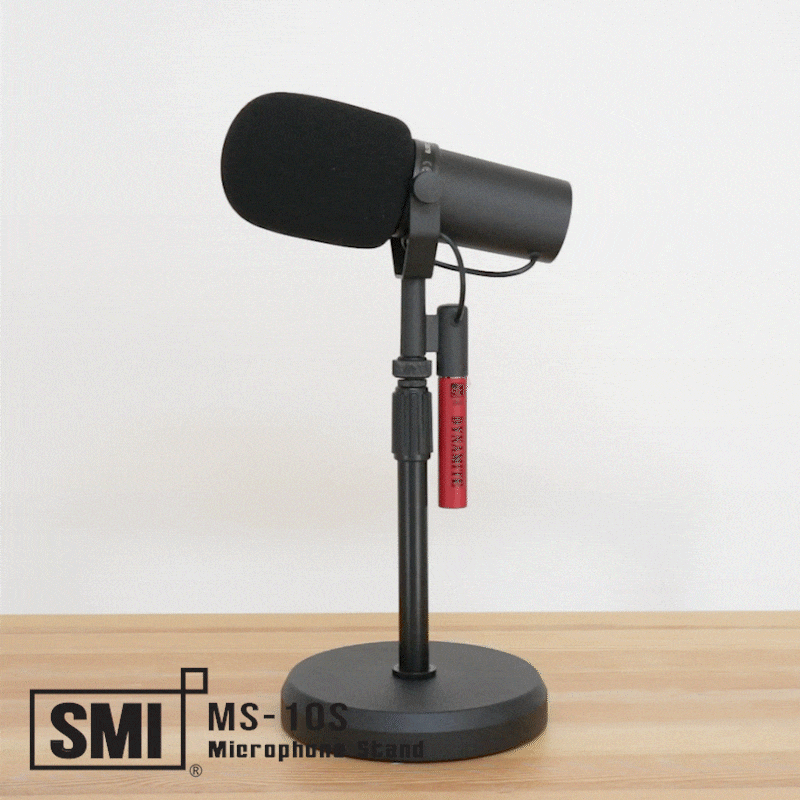 SMI MS-10S 탁상용 일자형 마이크스탠드 콘덴서 마이크 거치대 4kg 중량받침대 판매처 상세 정보 이미지 3