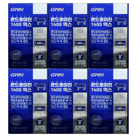 GNM자연의품격 콘드로이친 1400 맥스 1000mg x 60정 6개