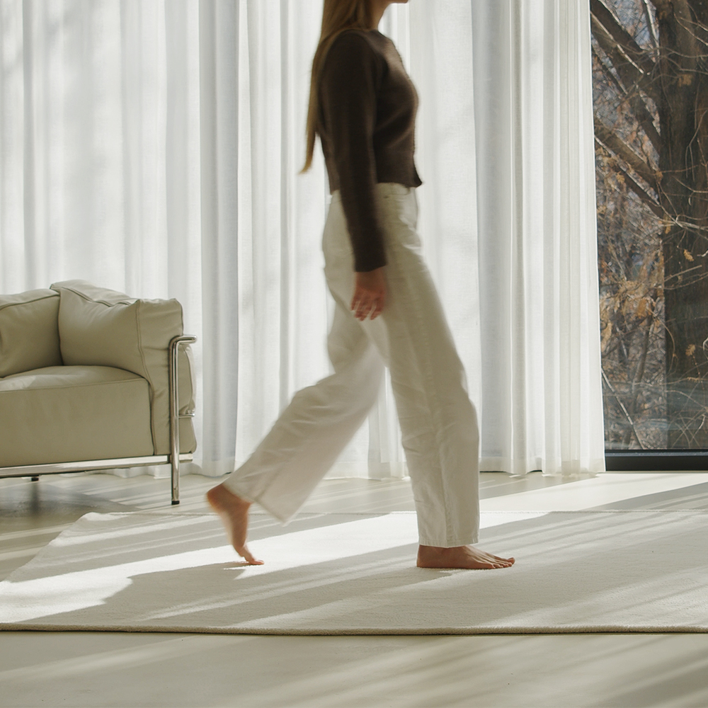 호이데코 코지 단모 러그 워셔블 비타민 옐로우, 50x100