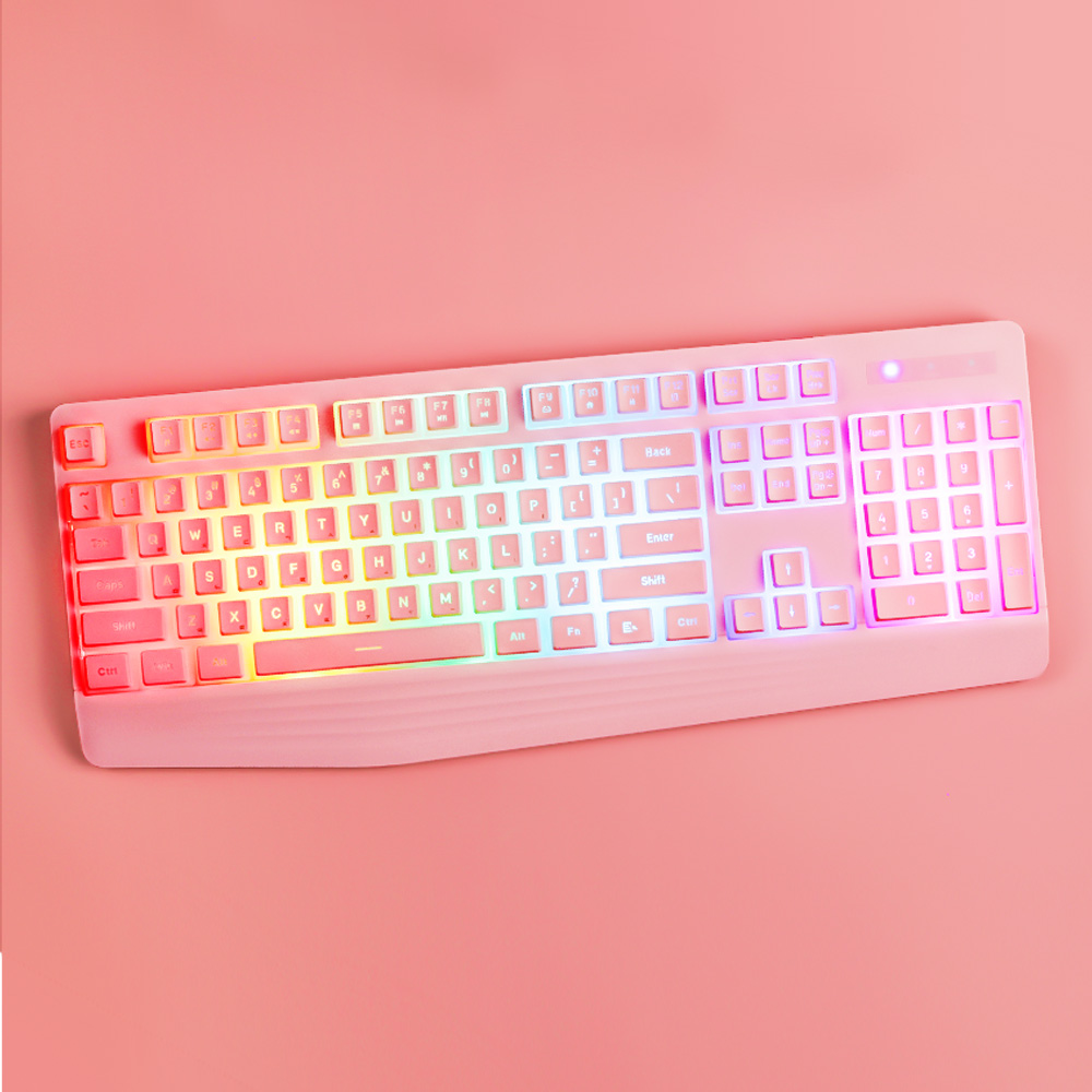 가츠 X104 푸딩 PBT 키캡 RGB 핑크 보글보글 멤브레인 독거미 저소음 키보드 이미지 7