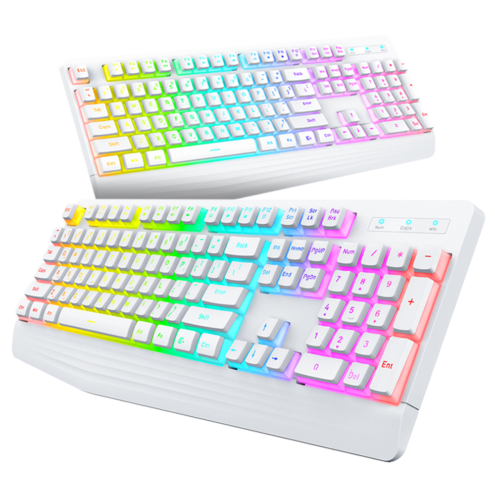 가츠 X104 푸딩 PBT 키캡 RGB 화이트 보글보글 멤브레인 독거미 저소음 키보드 - 상세 이미지 2