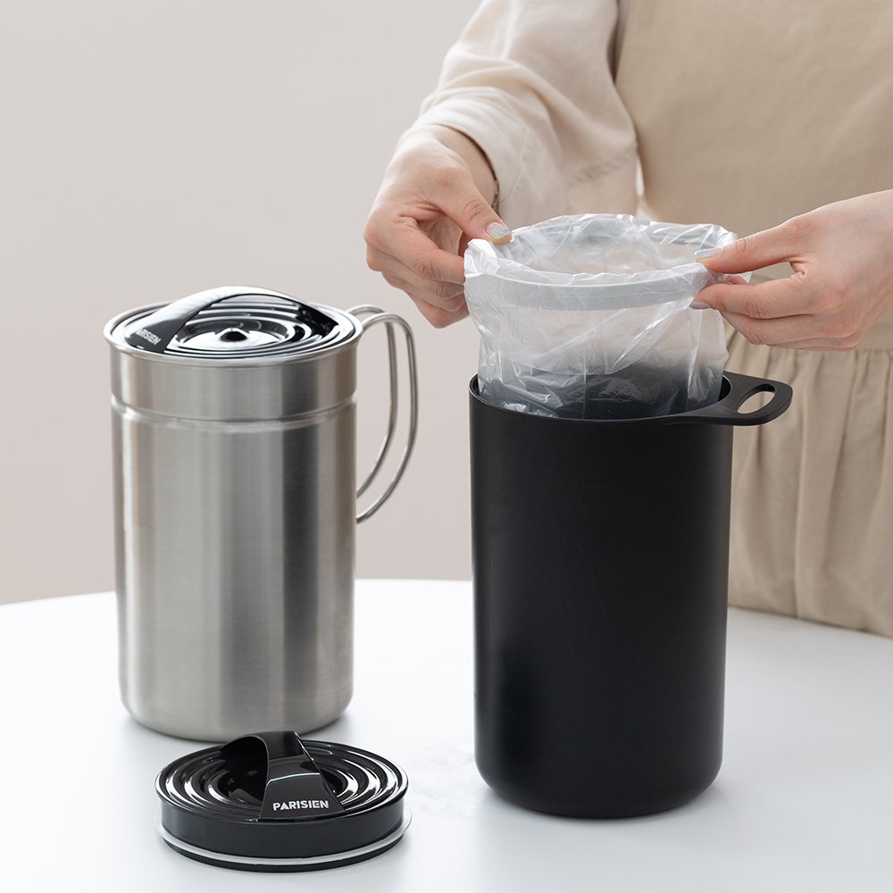 파리지앵 스텐 진공 음식물쓰레기통 음쓰통 음식물수거통