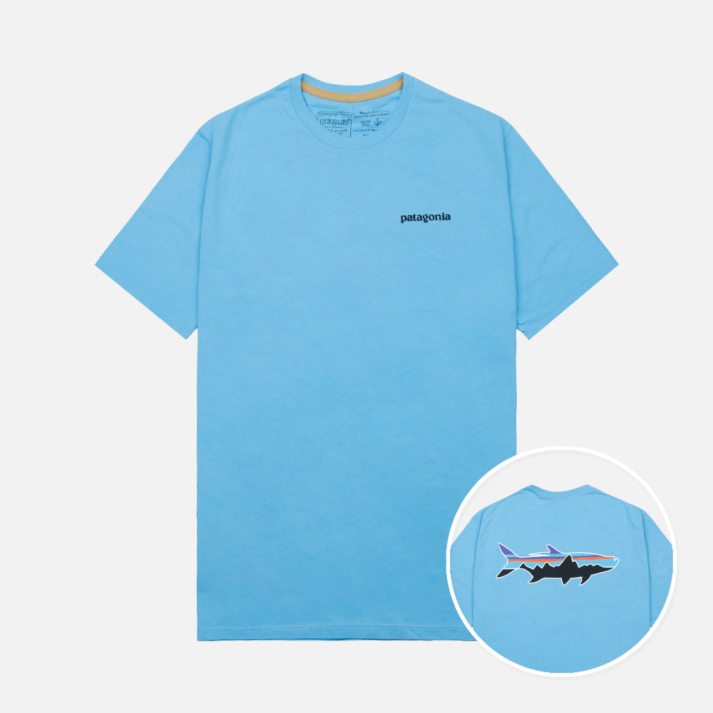파타고니아 피츠 로이 피쉬 오가닉 반팔티 38525-LBFT