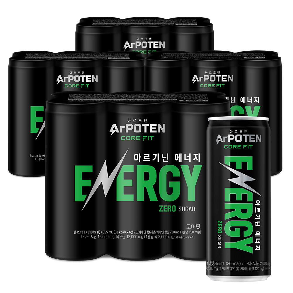 아르포텐 코어핏 에너지음료 에너지드링크 샤인머스켓 앤 사과 355ml, 24개 - 상품 이미지