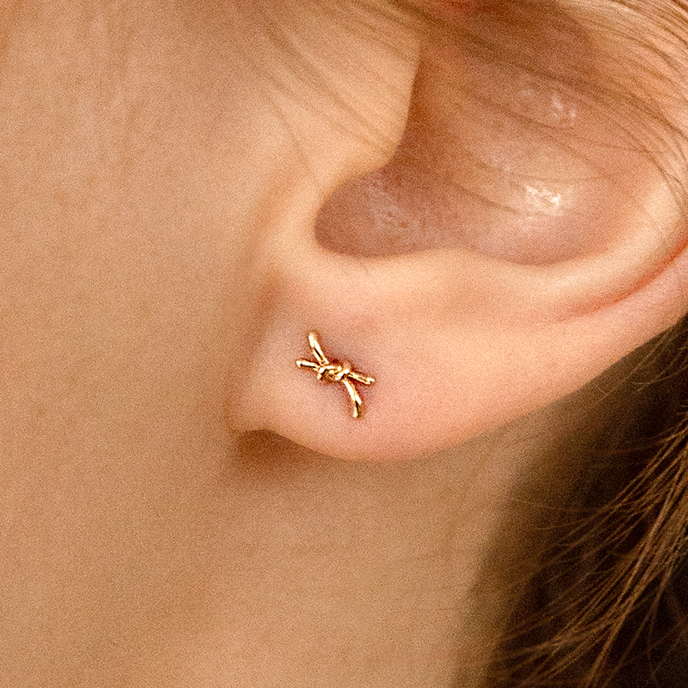 14k 노트 매듭 귀걸이