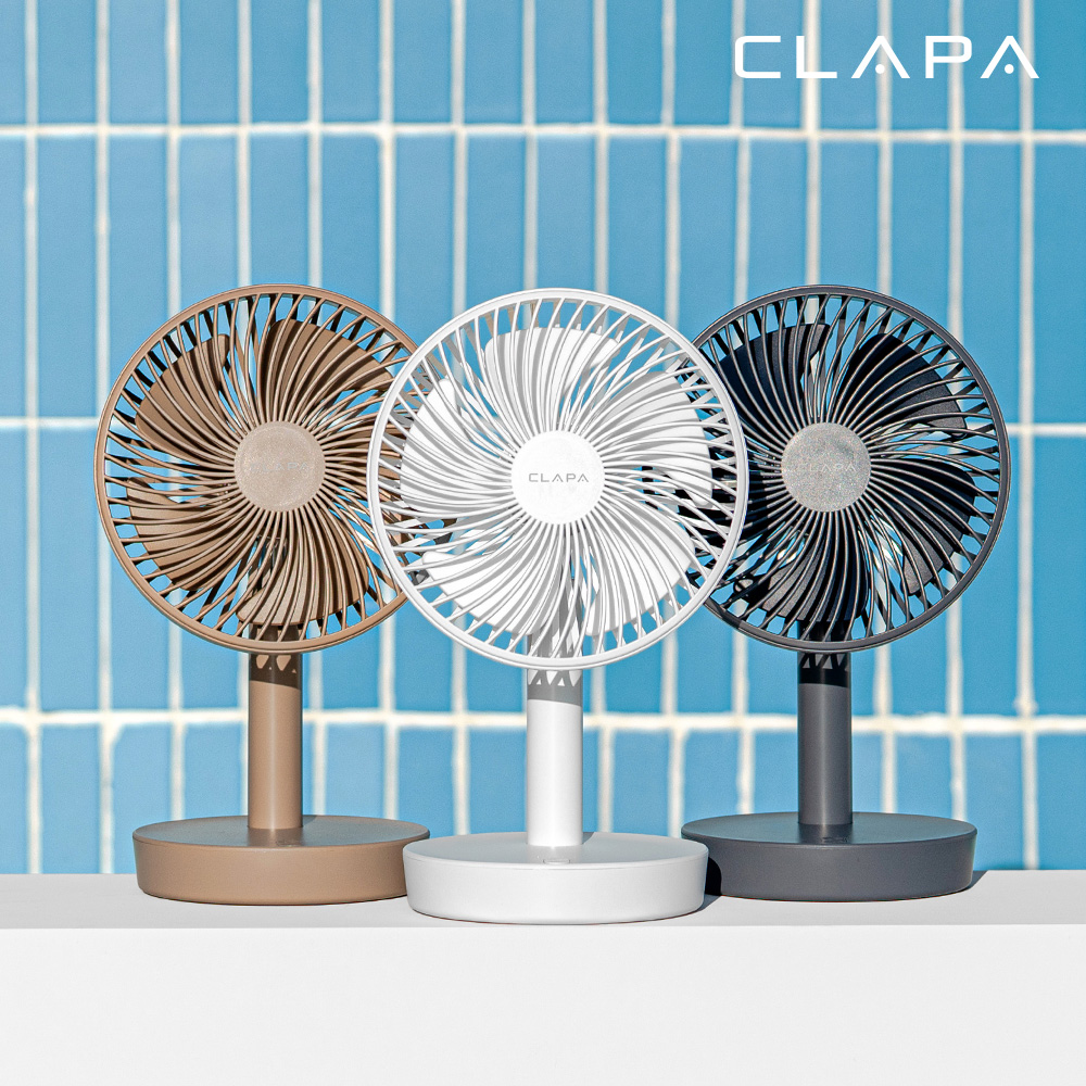 클래파 자동회전 탁상용 선풍기 C타입 무선 캠핑 사무실 미니 소형선풍기 - 상세 이미지 2