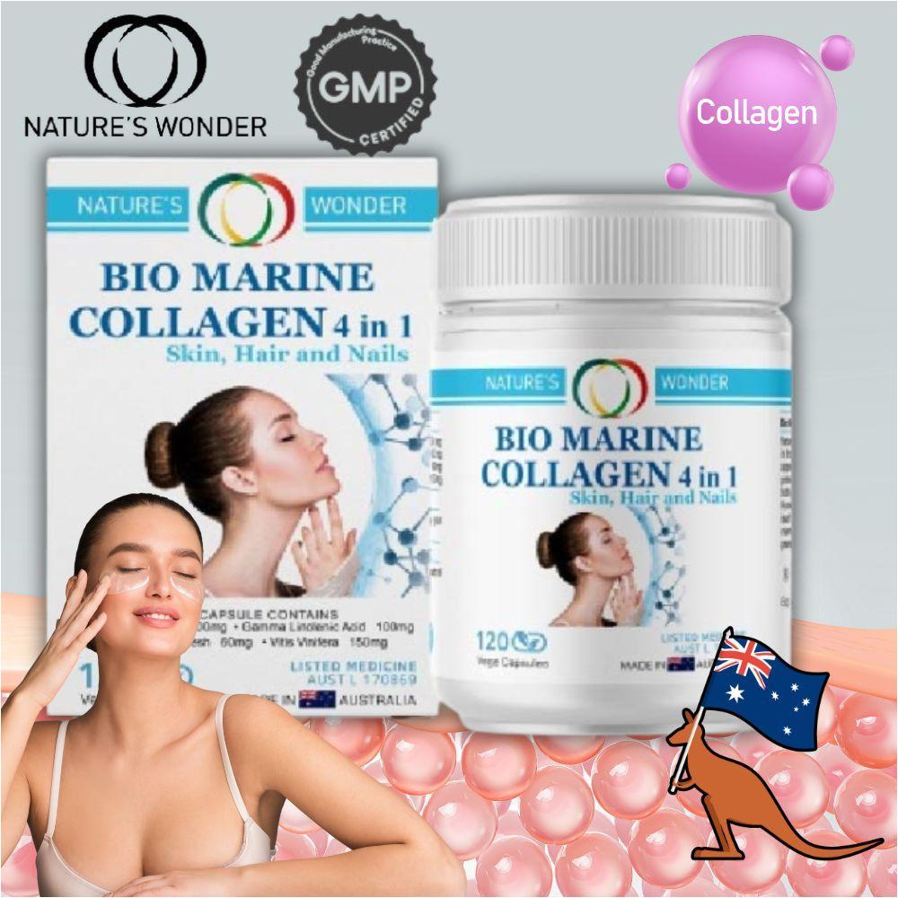 호주 네이쳐스원더 100% 호주산 원재료 바이오 마린 콜라겐 500mg 4 in 1 120캡슐 - 상품 이미지